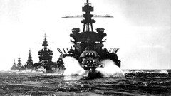 battleships vintage military ship monochrome