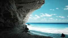 beach sand coast Sea nature cave sky horizon rock