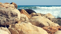 beach Sea coast stones nature rock