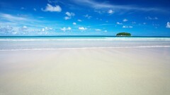 beach Sea sand sky horizon clouds tropical outdoors nature