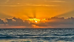 beach sunset Sea water