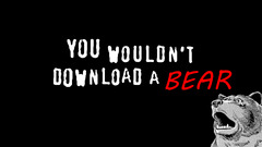 Bears Typography humor Minimalism You wouldn't Download red