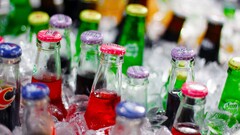 beer bottles alcohol ice