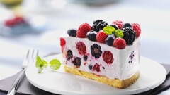 Berries cake dessert bright