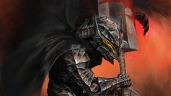 berserk armor black Kentaro Miura fantasy art dark fantasy Anime