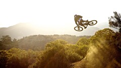 biker landscape jumping Sport bicycle