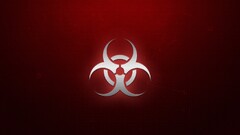 biohazard logo red background
