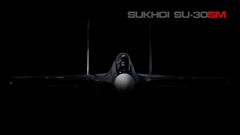 black airplane Sukhoi sukhoi Su-30 military aircraft vehicle