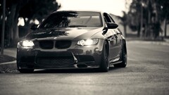 black BMW monochrome Car bmw m3 vehicle BMW E92 BMW 3 Series