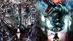 black rock shooter anime girls Anime vocaloid hatsune miku