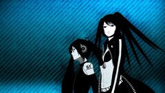 black rock shooter anime girls headphones Anime hatsune miku