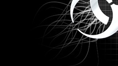 black shapes Minimalism monochrome digital art