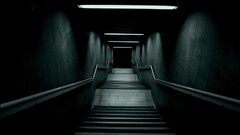black stairs underground dark