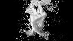 black white liquid painting lovers