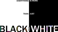 black white Typography