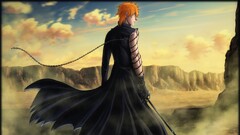 bleach kurosaki ichigo anime boys desert chains redhead Anime