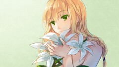 blonde green eyes Anime