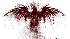 blood artwork paint splatter grunge Birds Animals