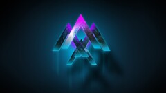 blue background artwork cyan