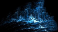 blue shapes digital art