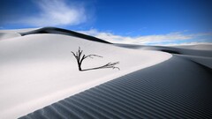 blue white desert sky clouds landscape nature