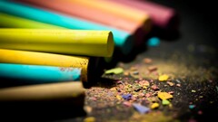 blurred colorful chalk