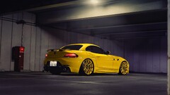 BMW bmw z4 yellow cars Car vehicle colored wheels