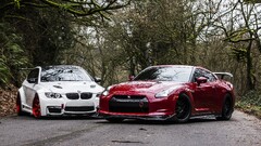 BMW Car BMW E92 BMW 3 Series nissan gt-r colored wheels red cars