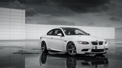 BMW Car vehicle reflection white cars BMW E92 BMW 3 Series