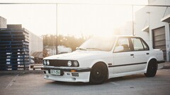 BMW E30 stance Car vehicle white cars BMW 3 Series