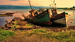 boat vehicle water old