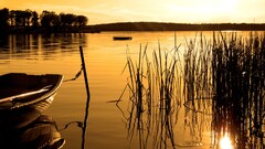 boat water sky sunlight