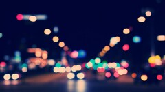 bokeh City lights night Car