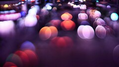 bokeh lights cityscape traffic