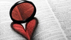 Books lens love heart