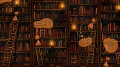 Books Library vladstudio artwork