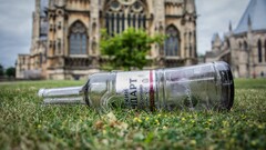 bottles grass building