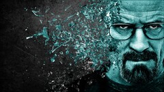 Breaking Bad walter white shattered selective coloring Turquoise