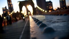 Bridge bokeh depth of field City new york city brooklyn bridge