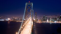 Bridge cityscape night