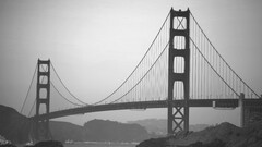 Bridge golden gate bridge San Francisco monochrome