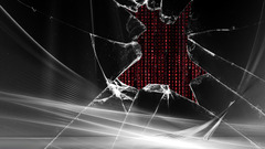 broken glass the matrix code red digital art
