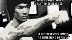 Bruce Lee martial arts motivational quote Men Typography gray