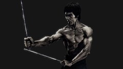 Bruce Lee Men warrior actor Celebrity artwork