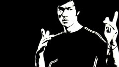 Bruce Lee monochrome Men artwork
