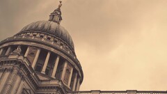 building cross St Paul's Cathedral low-angle