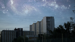 building Space cityscape nebula sky Russia