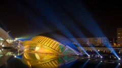 building valencia Spain night architecture