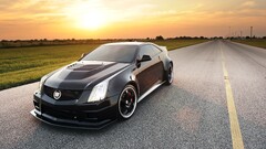 Cadillac Cadillac CTS-V Car road asphalt black cars vehicle