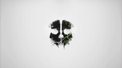 call of duty ghosts skull Minimalism gray black Green lights